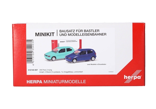 Herpa Minikit 012140-007 VW Polo 2-door, double set, pistachio/chagall blue, H0