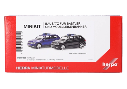 Herpa MiniKit 013109-003 VW Tiguan, ultra navy blue and black (2 pcs), H0