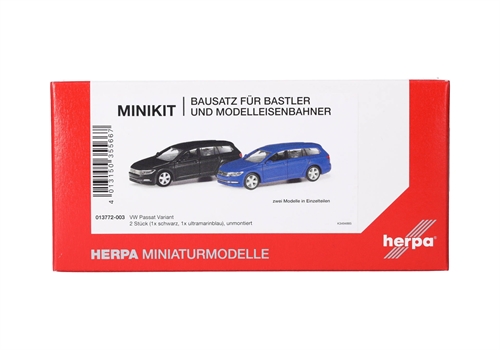 Herpa MiniKit 013772-003 VW Passat Variant, ultra navy blue and black (2 pcs), H0