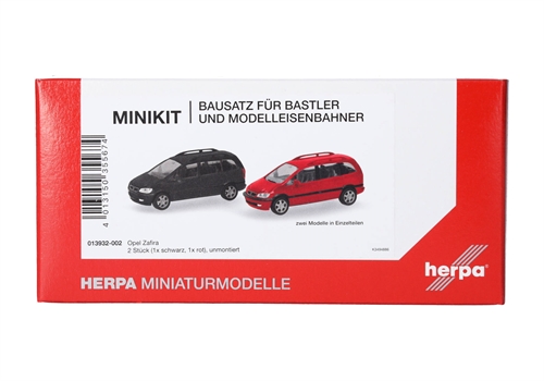 Herpa MiniKit 013932-002 Opel Zafira, black and red (2 pcs), H0