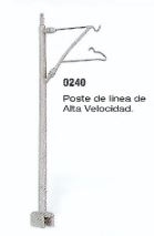 Electrotren 0240 Round catenary mast, gray, 10 pcs, H0