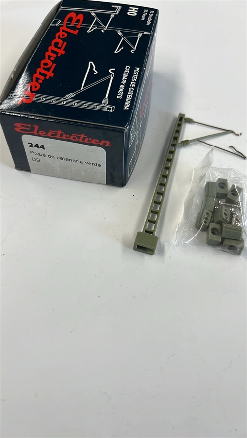 Electrotren 0244 Catenary mast, Grid, green, 10 pcs, H0