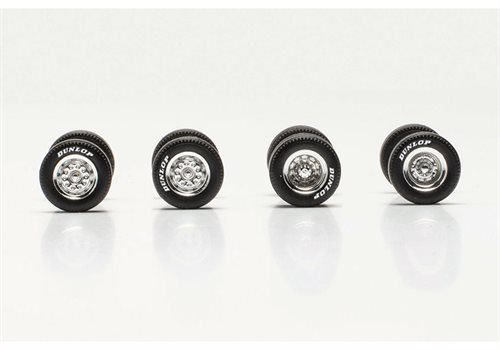 Herpa 054300 Tires with chrome rims "Dunlop", H0