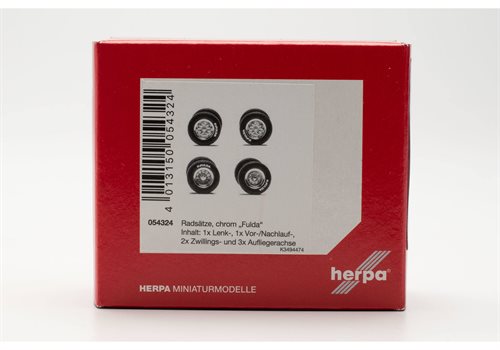 Herpa 054324 Tires with chrome rims "Fulda", H0