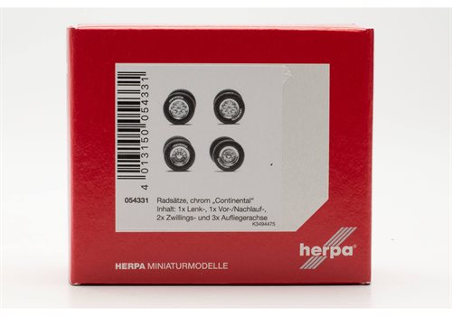 Herpa 054331 Tires with chrome rims "Continental", H0