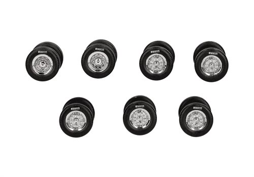 Herpa 054348 Tires with Chrome Rims "Pirelli"
