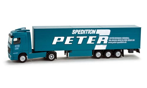 Herpa 065900 MERCEDES-BENZ ACTROS LH 02 GARDINENPLANEN-SATTELZUG "PETER" 1/120