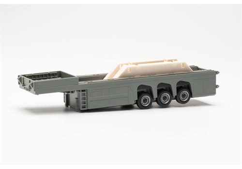 Herpa 076418-003 Concrete Paver Loaded with Four Roof Gable Parts, H0
