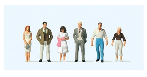 Preiser 10022 Passengers, six different figures, H0