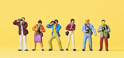 Preiser 10089 Fotografer, seks figurer med kameraer, H0