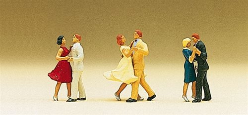 Preiser 10120 Dansende par, seks figurer, H0