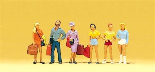 Preiser 10123 Rejsende teenagere, seks figurer, H0