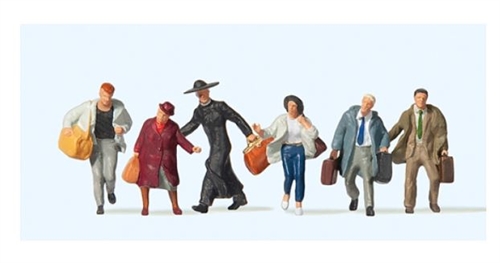 Preiser 10327 Travellers on the Run, Six Figures, H0