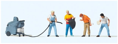 Preiser 10708 Car Wash, Four Figures H0