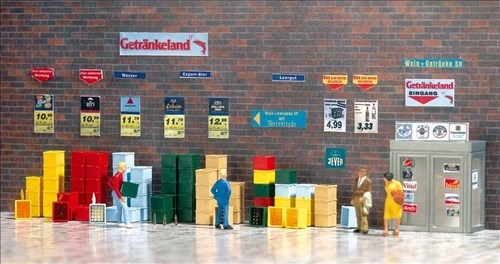 Busch 1134 Beer and soda crates, H0