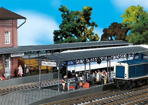 Faller 120204 2 overdækkede perroner str. 358 x 55 x 62 mm, H0 NYHED 2018