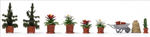 Busch 1235 Poinsettia and accessories, H0