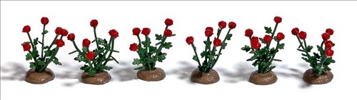 Busch 1241 36 roses, fully assembled, H0