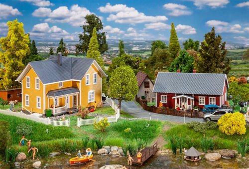 Faller 130604 To svenske huse, ep III, H0 Nyhed 2021