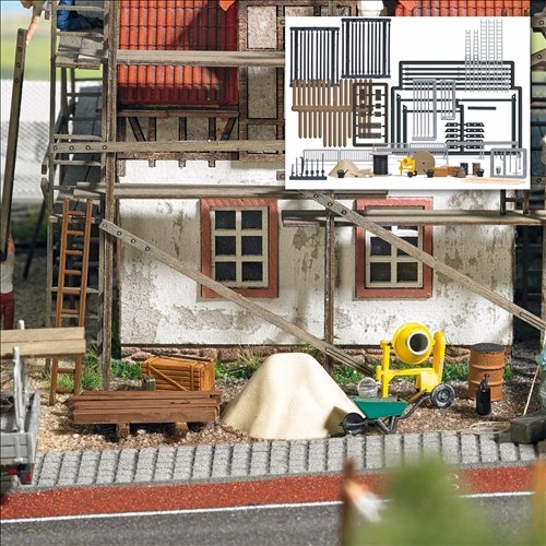 Busch 1376 Construction site set, H0