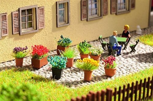 Noch 14031 Laser-Cut Mini Flowers in Pots H0