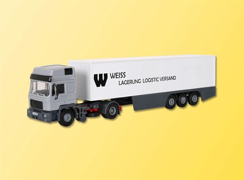 Kibri 14661 MAN HD with closed trailer, H0