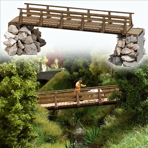 Busch 1497 Wooden pedestrian bridge, H0