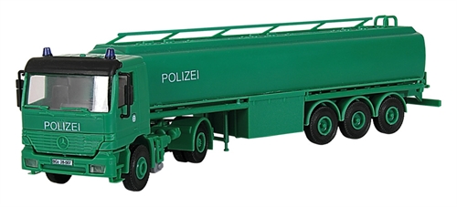 Kibri 18801 Mercedes Benz Actros tractor with 3-axle tank trailer, H0