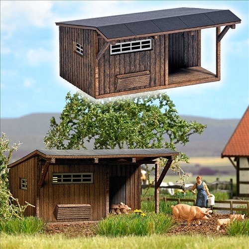 Busch 1518 Pigsty, H0