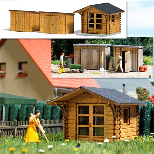 Busch 1529 Garden house and shed, H0