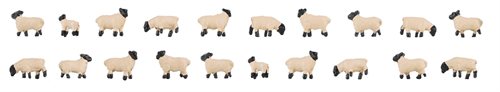Faller 155906 Black Headed Sheep, 20 pcs, N Gauge
