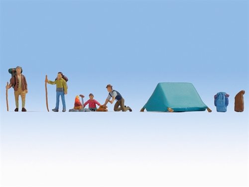 Noch 15876 På camping, fire figurer med tilbehør, H0 NYHED 2019