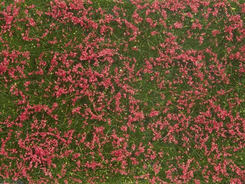 Noch 07257 Grass mat, foliage - meadow with red flowers, 12 x 18 cm