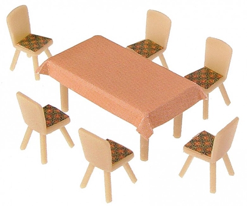Faller 180442 4 tables and 24 chairs, building set, H0