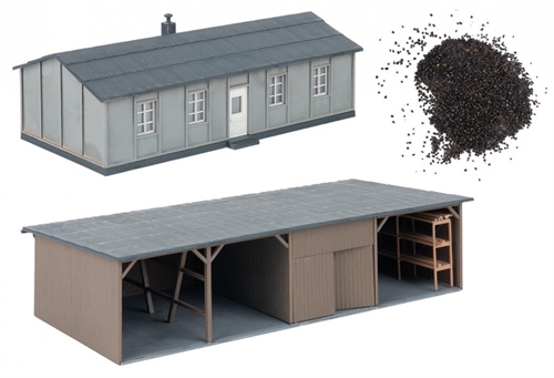 Faller 191842 Barracks with coal shed, H0