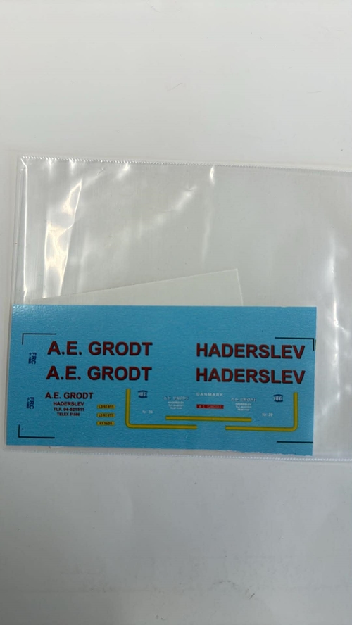 DMC Decals 87-198 A. E. Grodt, Haderslev, semi-trailer, keel, 1/87