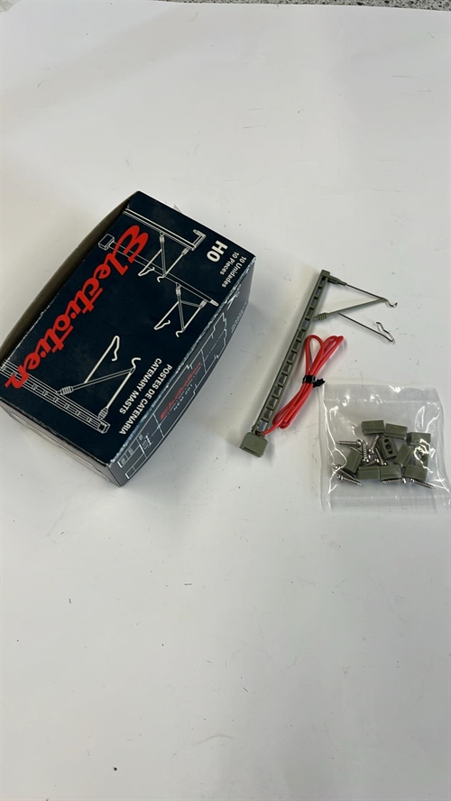 Electrotren 0245 Catenary mast, Grid, with electronics, green, 10 pcs, H0