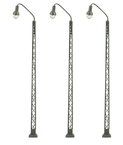Faller 272124 LED Lattice Pole Arc Lamp, 3-Pack, N Gauge