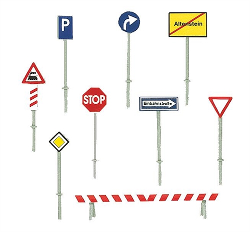 Faller 272450 Road Sign Set for Model Railroads, Gauge N