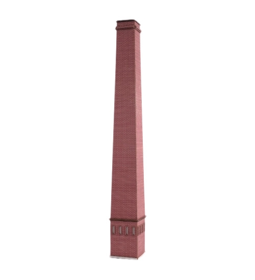 Joswood 17029 Industrial chimney, dark red, Lasercut construction kit, H0