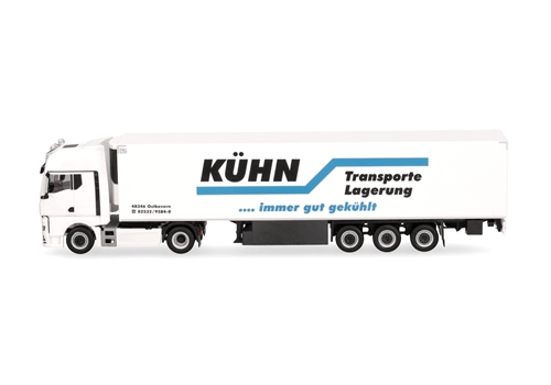 Herpa 318020 MAN TGX GX refrigerated semi-trailer "Kühn Kühltransporte" (North Rhine-Westphalia/Ostbevern), H0