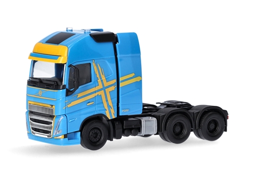 Herpa 318624-003 Volvo FH 16 GL XL 2020 heavy-duty truck with 3-axle, blue, H0