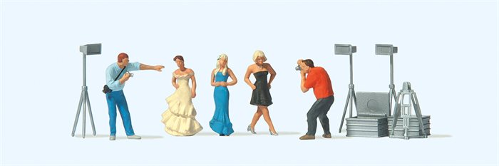 Preiser 10789 Fashion shoot, fem figurer, H0