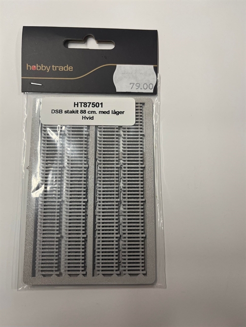 Hobbytrade 87501 DSB Fence 88 cm with Gates, White H0