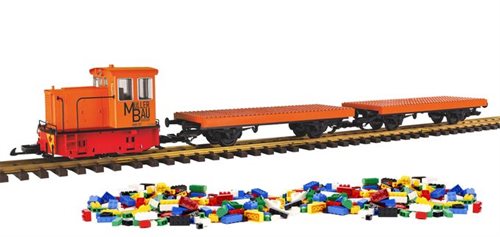 Piko 37155 Starter Set Freight Train for bricks. Battery operated.
