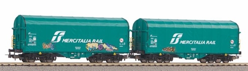 Piko 58255 Double baling wagon set with graffiti, FS, ep VI