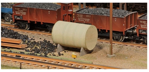 Joswood 40015 Two small water tanks, horizontal, laserCut construction set, H0