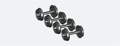  ESU 41201 AC axles for Pullman Tank Cars, 4 pcs.
