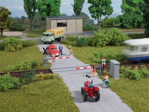 Auhagen 41625 Level crossing with half barriers, H0