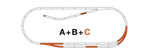 Roco 42021 ROCO LINE Track set C (Track with ballast).